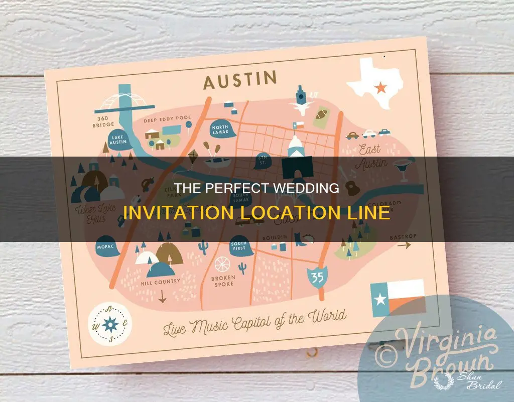 how to list location for wedding on invitation