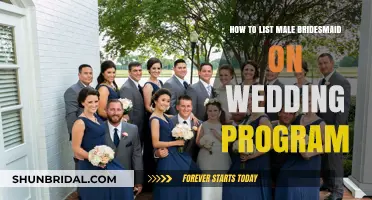 Incorporating Male Bridesmaids: Creative Ways to List Them in Your Wedding Program