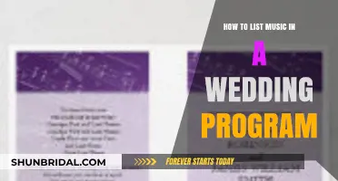 Crafting the Perfect Wedding Program: A Guide to Listing Music