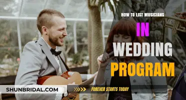 Elegant Ways to List Musicians in Your Wedding Program