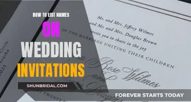 Wedding Invitation Etiquette: Listing Names Gracefully