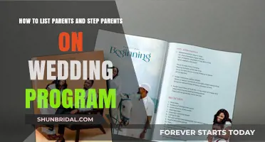 Honoring Family: Listing Parents and Step-Parents in Your Wedding Program