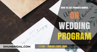 Honoring Your Parents: A Guide to Listing Names on Wedding Programs