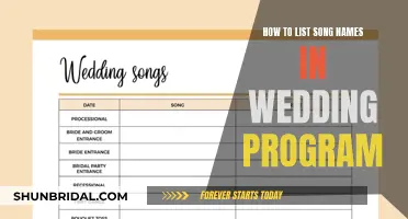 Incorporate Song Titles in Your Wedding Program Effortlessly