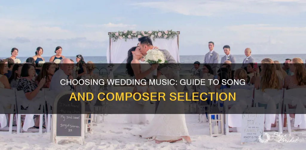 how to list songs composers for wedding program