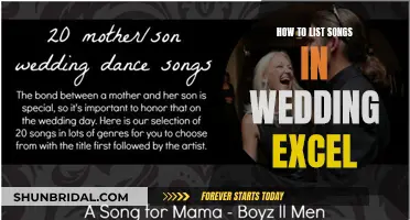 Wedding Song List: Excel Organization for Your Big Day