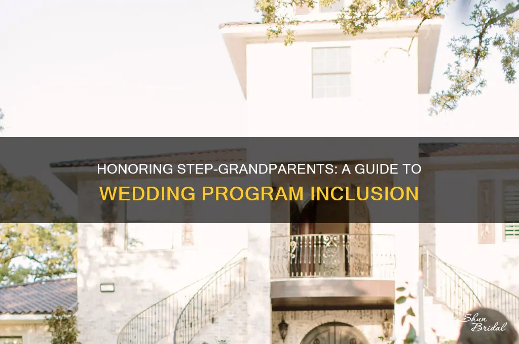 how to list step grandparents in wedding program