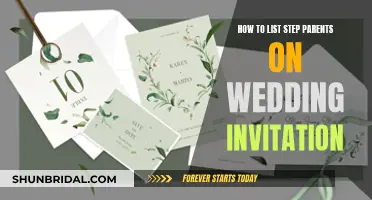 Etiquette for Listing Step-Parents on Wedding Invites