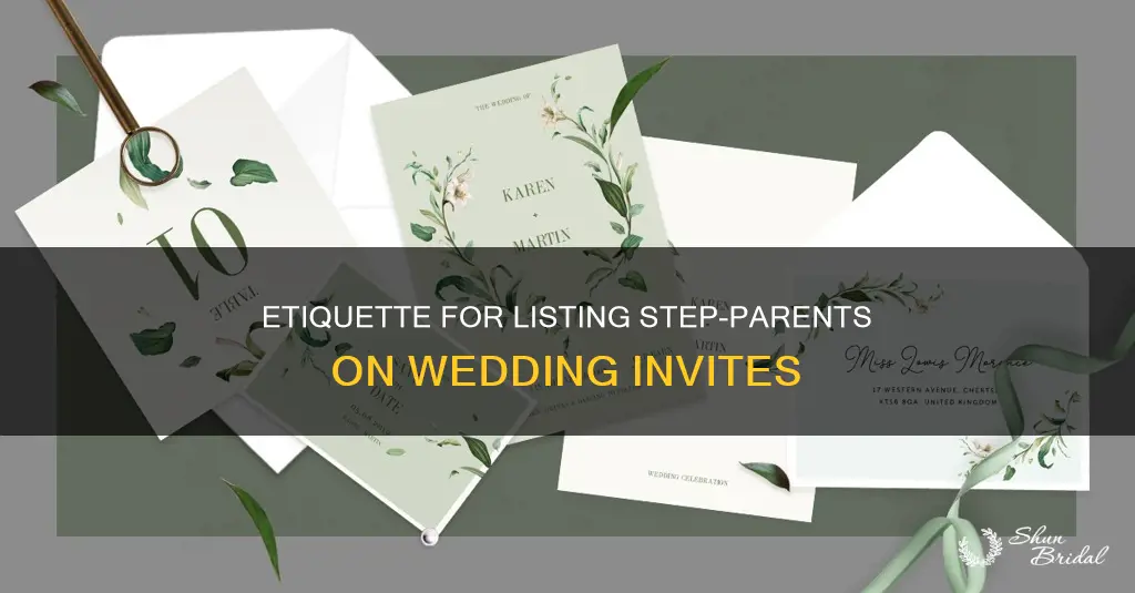 how to list step parents on wedding invitation