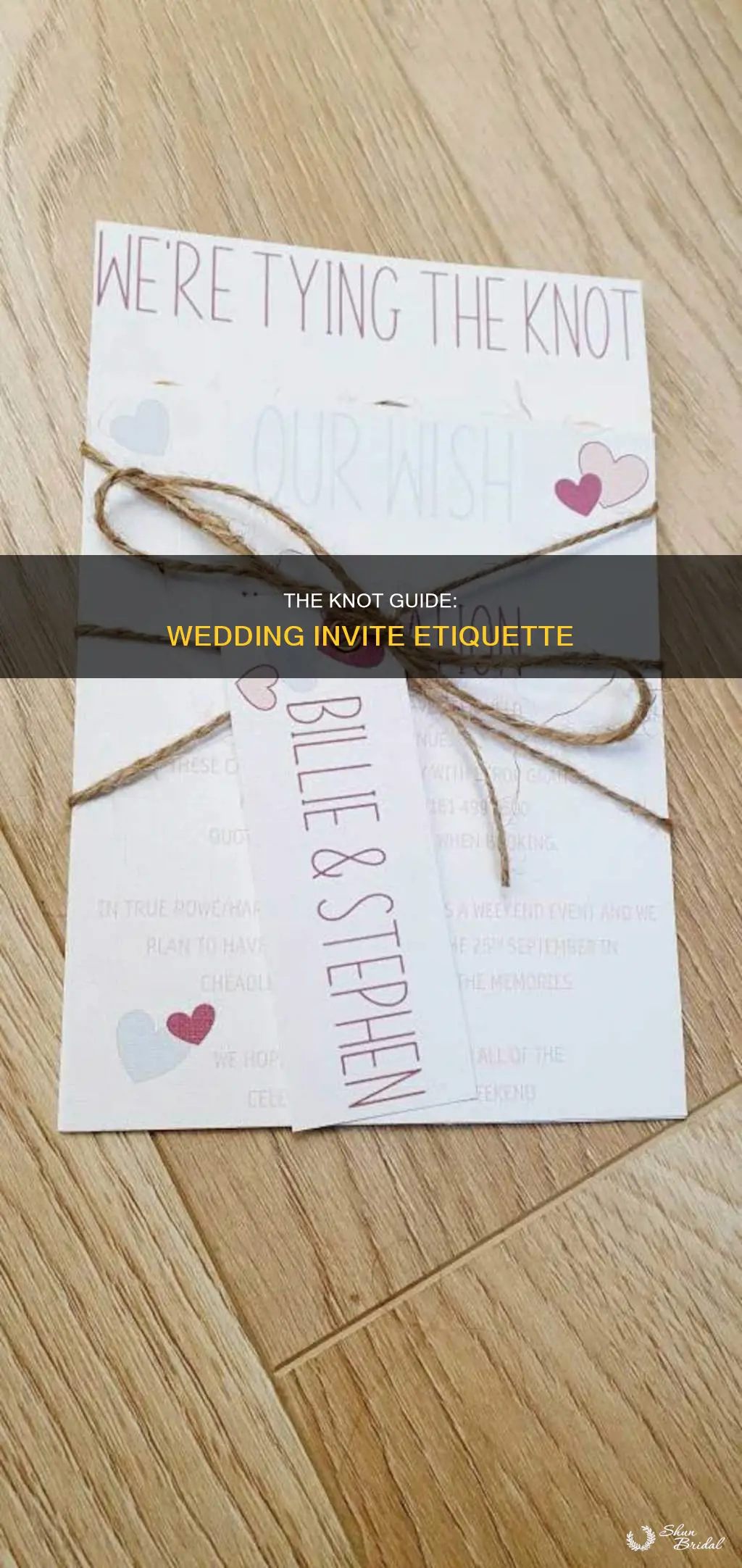 how to list the knot in wedding invites