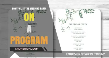 Elegant Ways to List Your Wedding Party on the Program