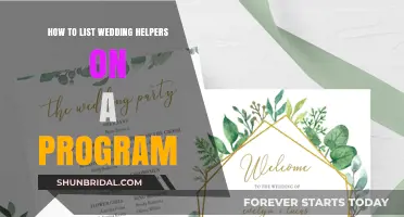 Elegant Ways to Honor Your Wedding Helpers in the Program