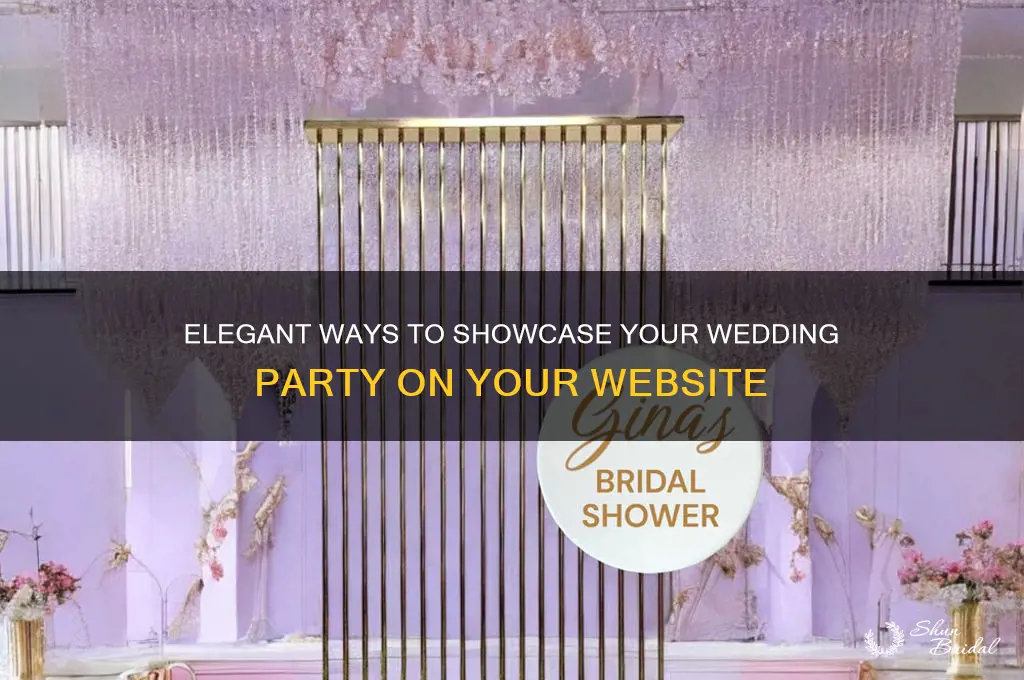 how to list wedding party on website