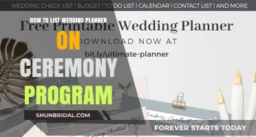 Elegant Ways to Include Your Wedding Planner in the Ceremony Program