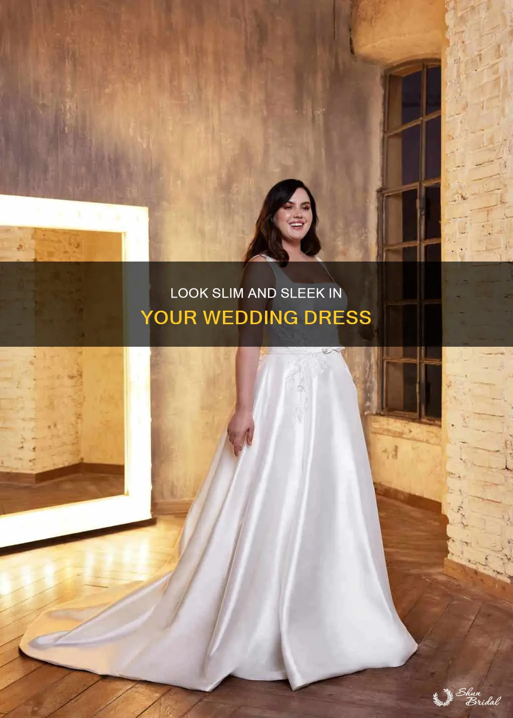 how to look slim in a wedding dress