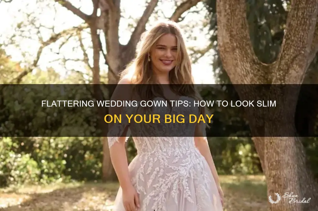 how to look slim in wedding gown