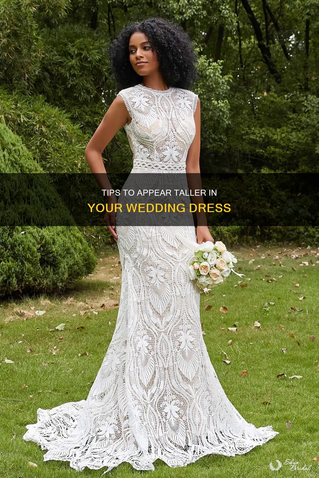 how to look tall in a wedding dress