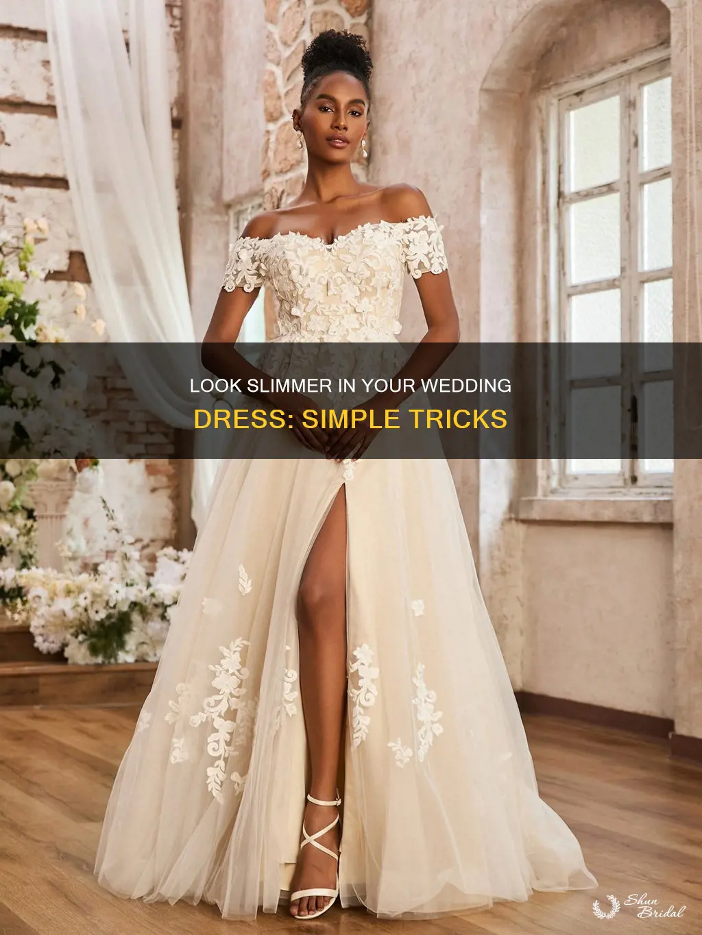 how to look thinner in a wedding dress