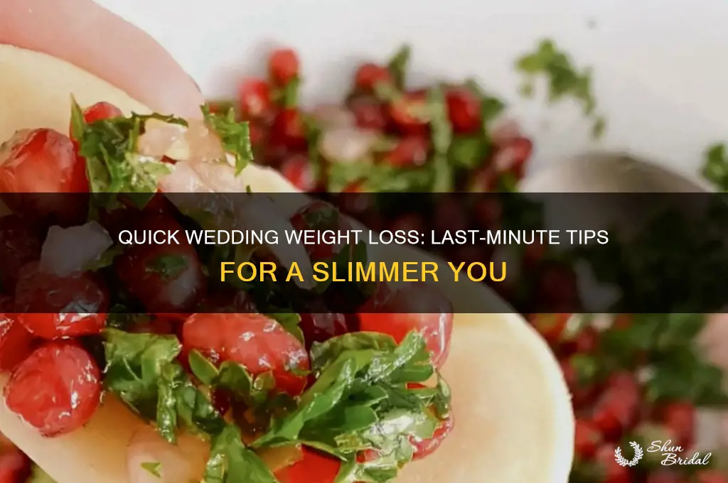 how to lose weight 2 days before wedding