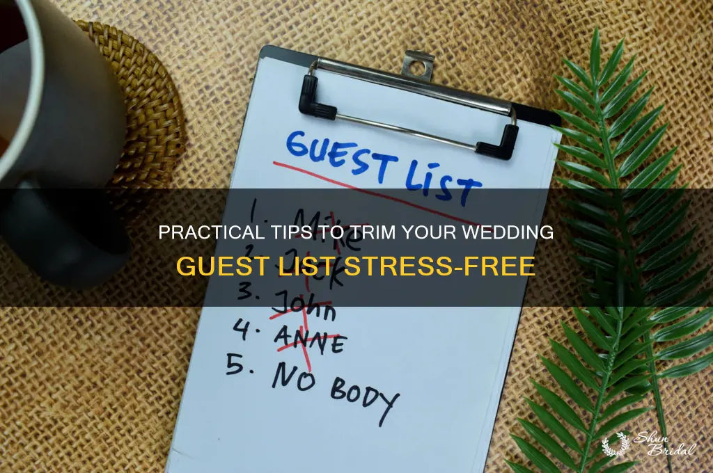 how to lower your wedding guest list
