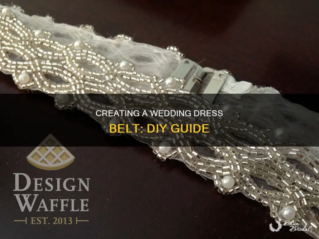 how to made a wedding dress belt