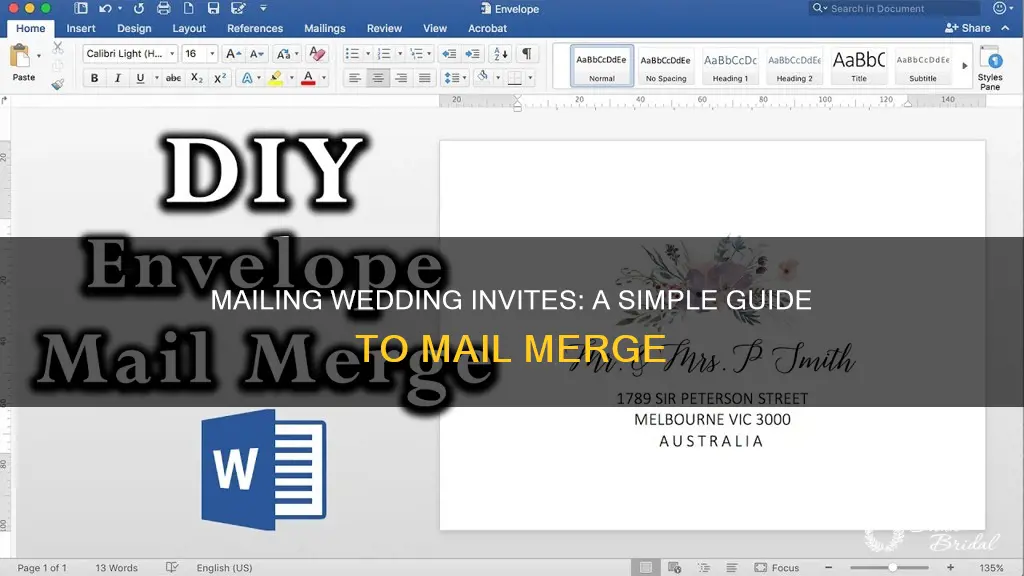 how to mail merge wedding invitations