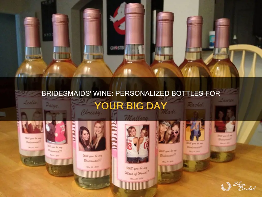 how to mak epersonalized wine bottles for bridesmaids