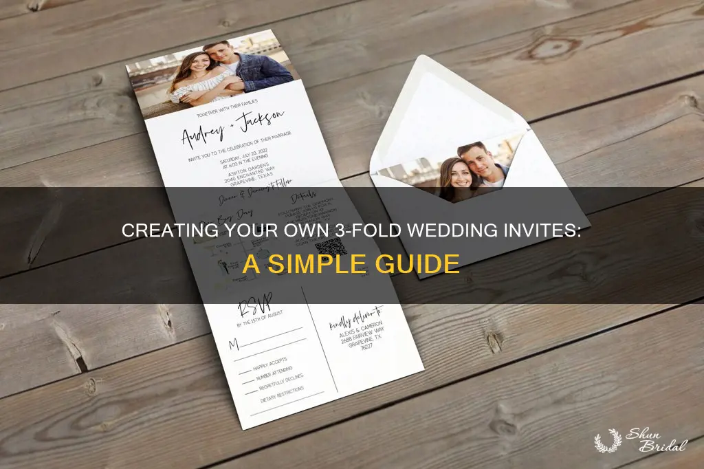 how to make 3 fold wedding invitations