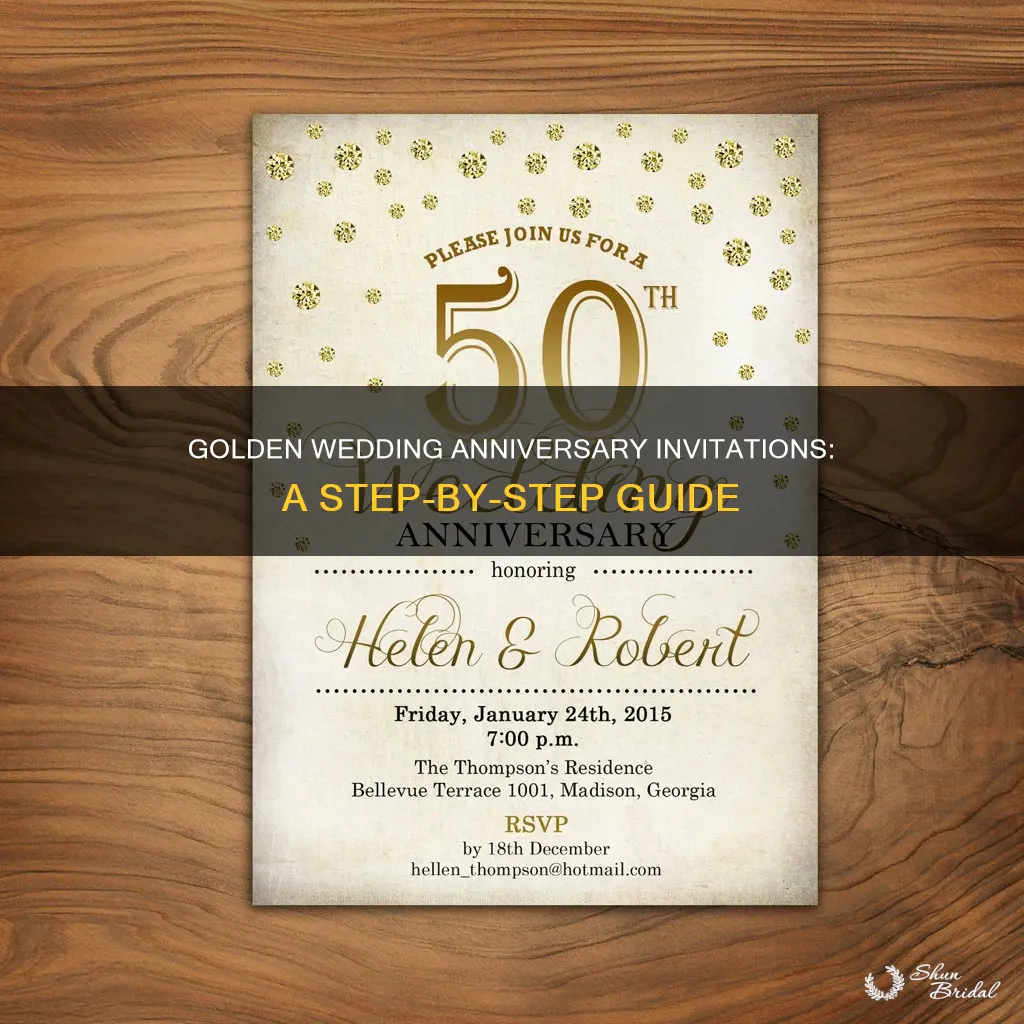 how to make 50th wedding anniversary invitations