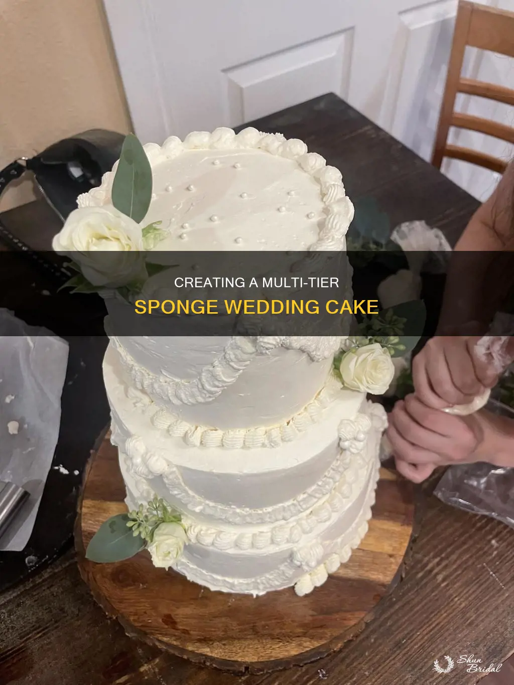 how to make a 10 inch sponge wedding cake