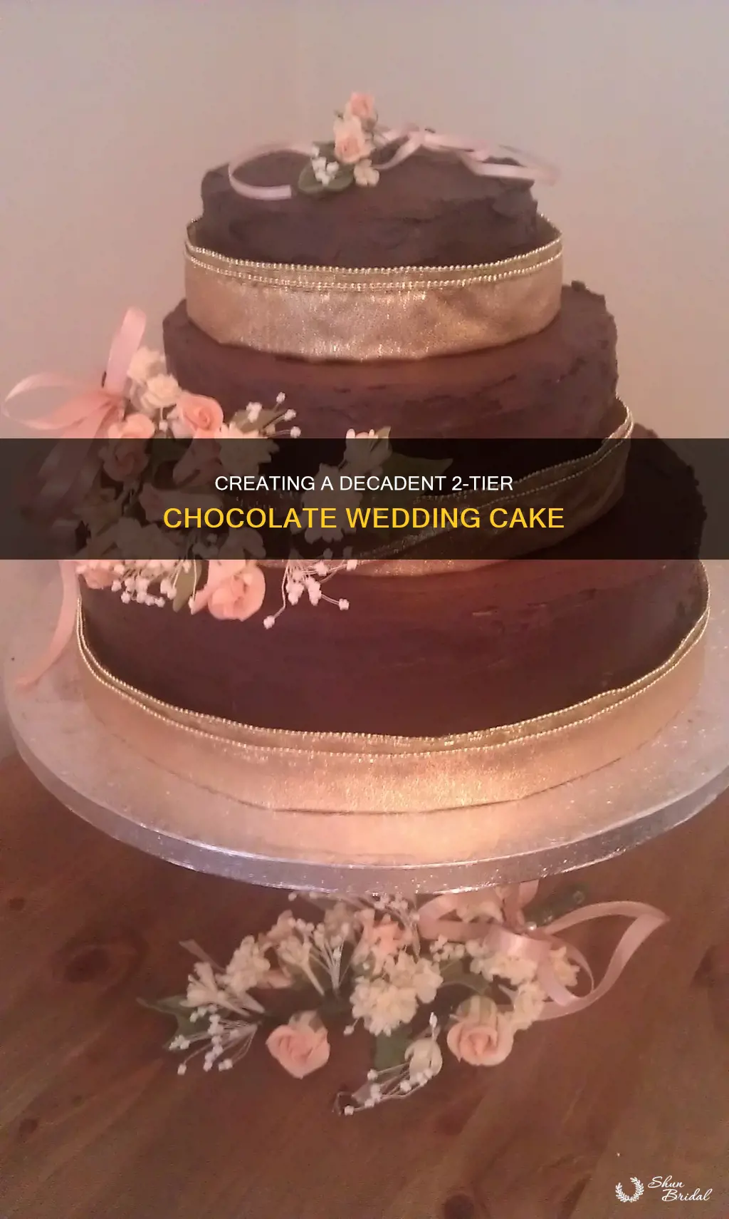 how to make a 2 tier chocolate wedding cake