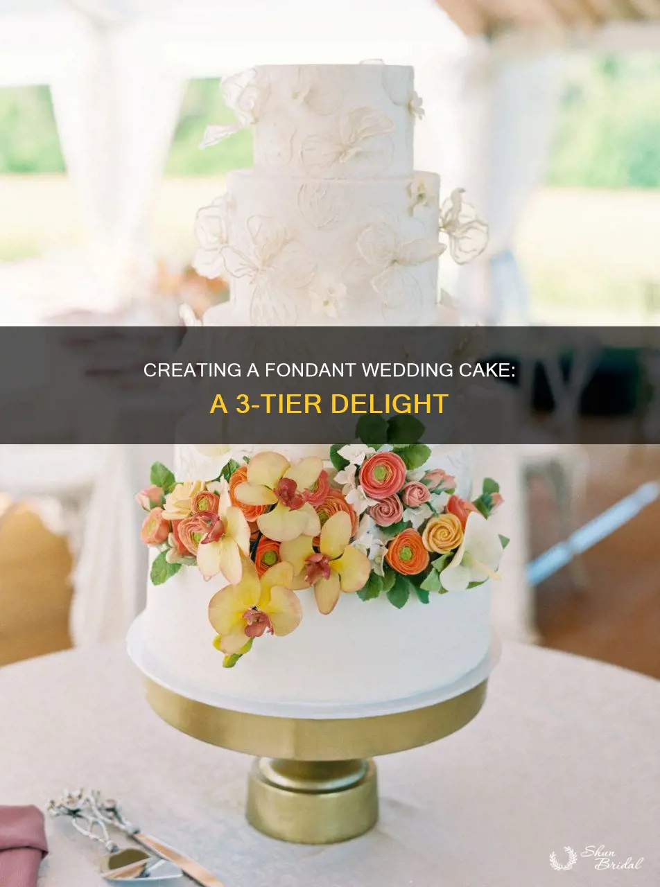 how to make a 3 tier fondant wedding cake