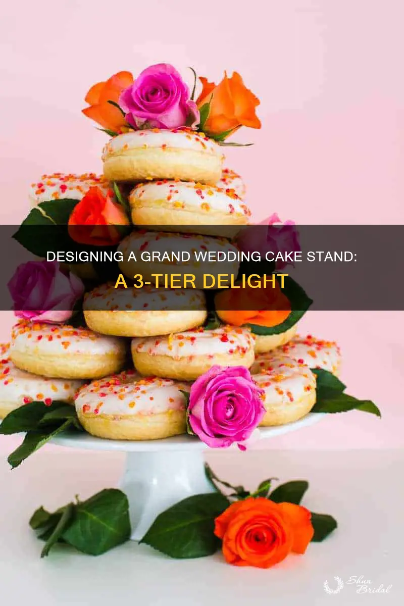 how to make a 3 tier wedding cake stand