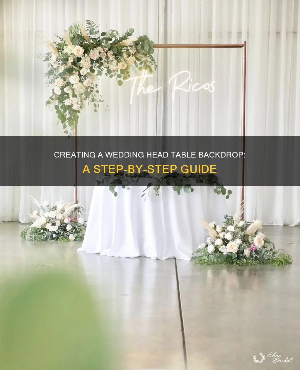 how to make a backdrop for head table at wedding