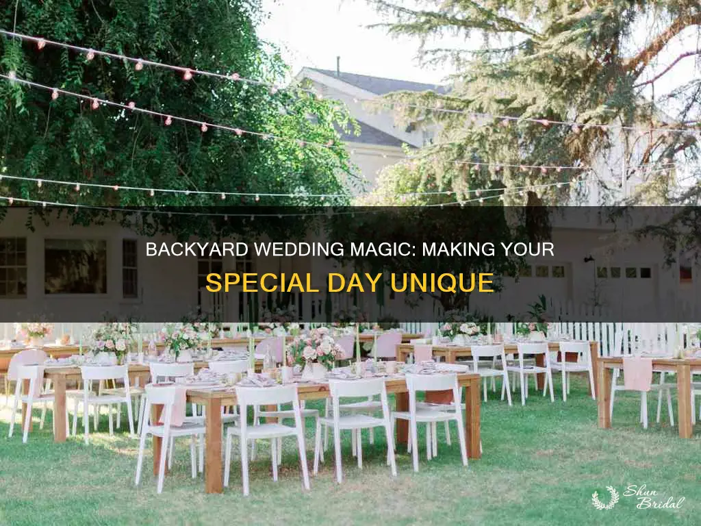 how to make a backyard wedding special