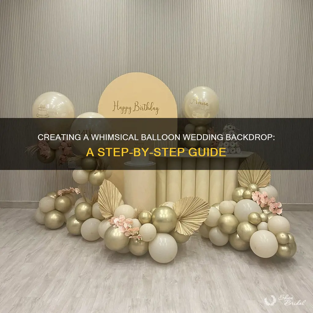 how to make a balloon wedding backdrop