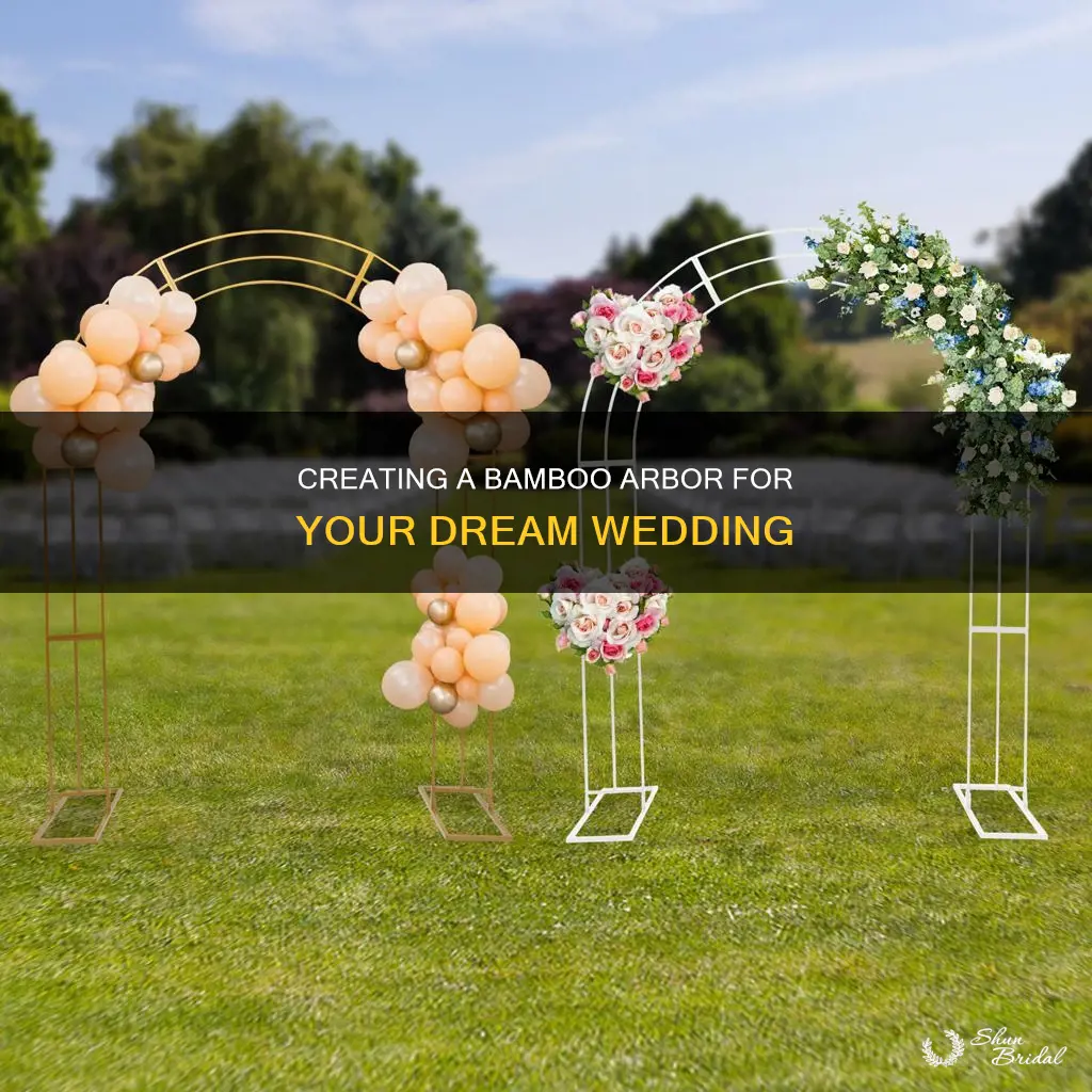 how to make a bamboo arbor wedding