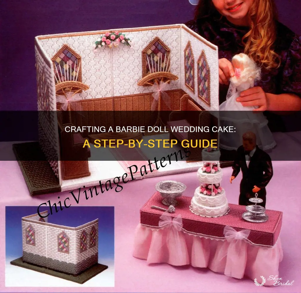 how to make a barbie doll wedding cake