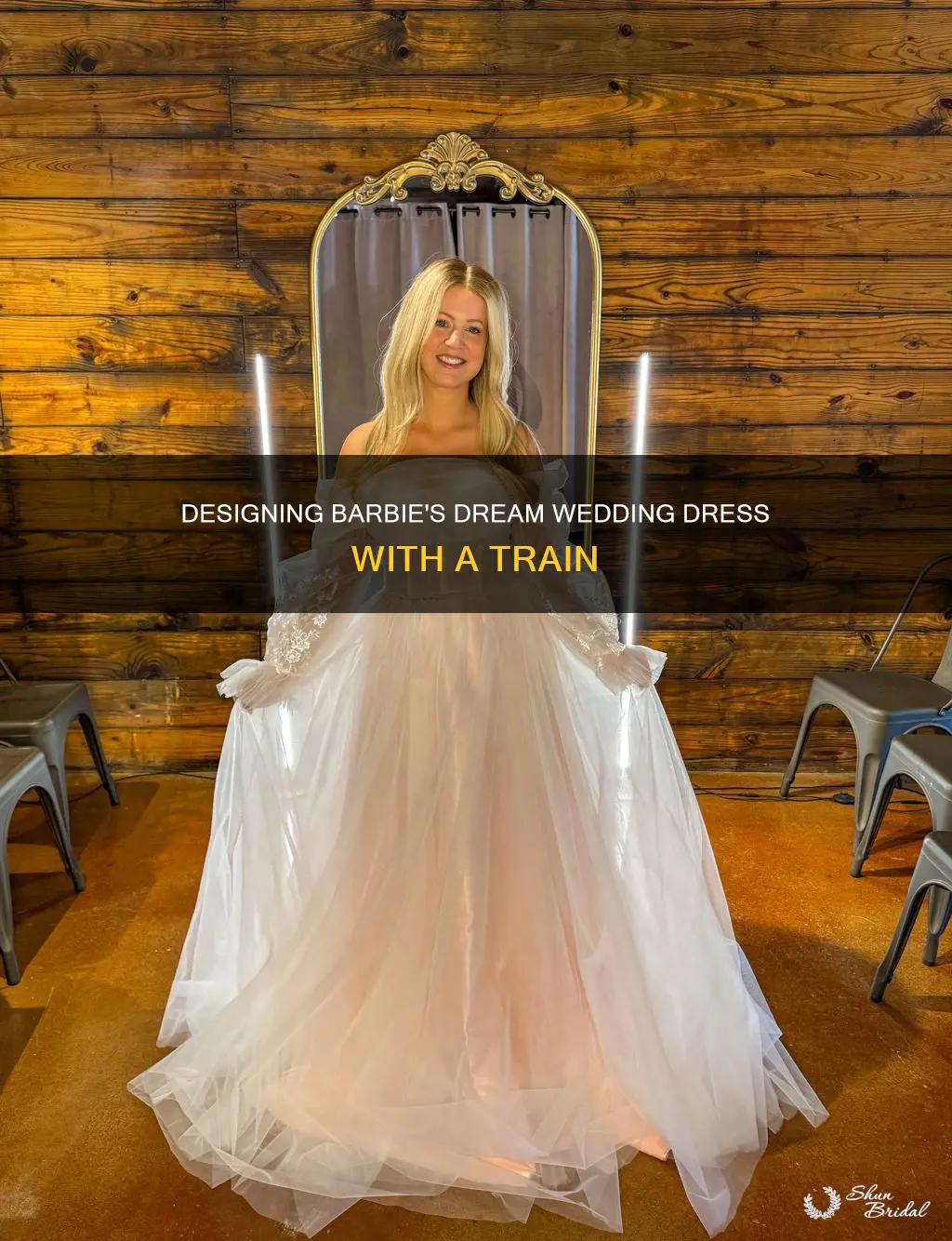 how to make a barbie wedding dress with a train