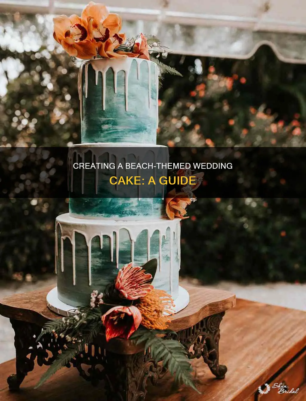 how to make a beach themed wedding cake