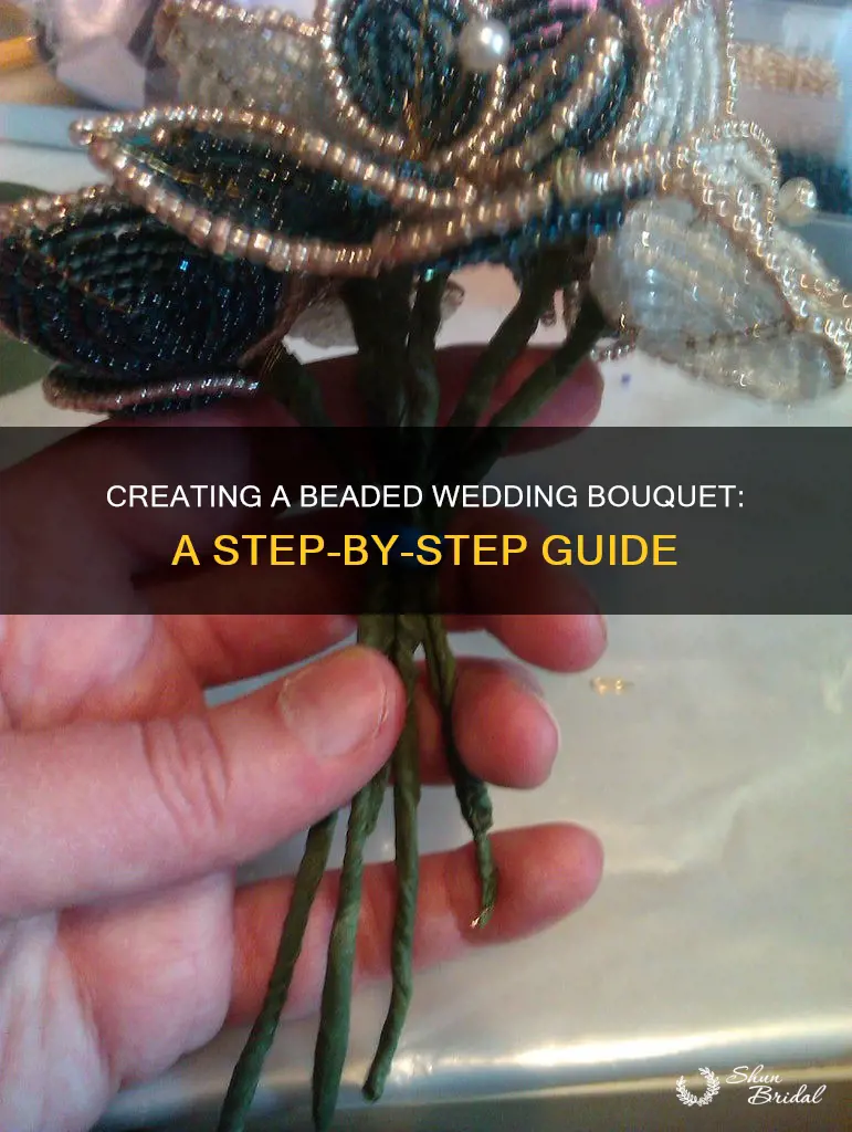 how to make a beaded wedding bouquet