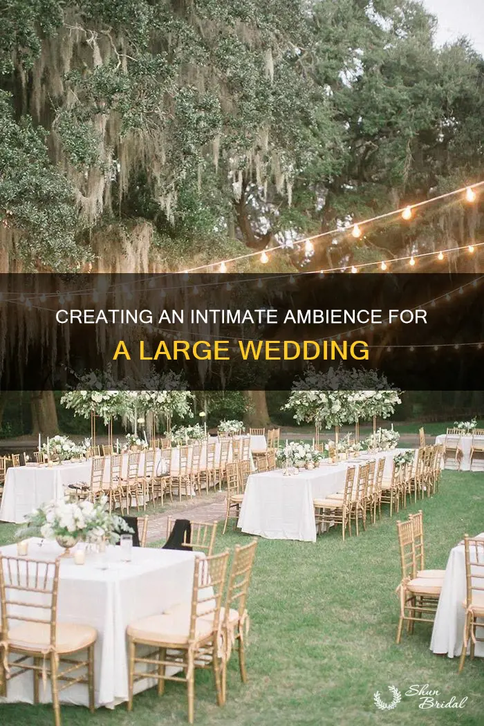 how to make a big wedding feel intimate