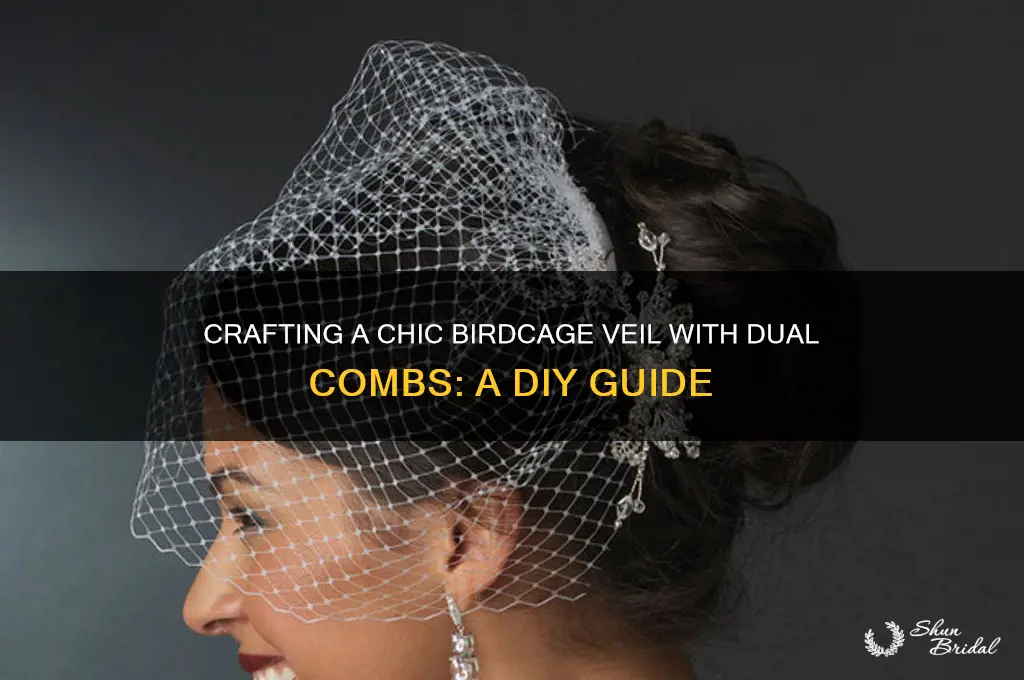 how to make a birdcage veil with 2 combs