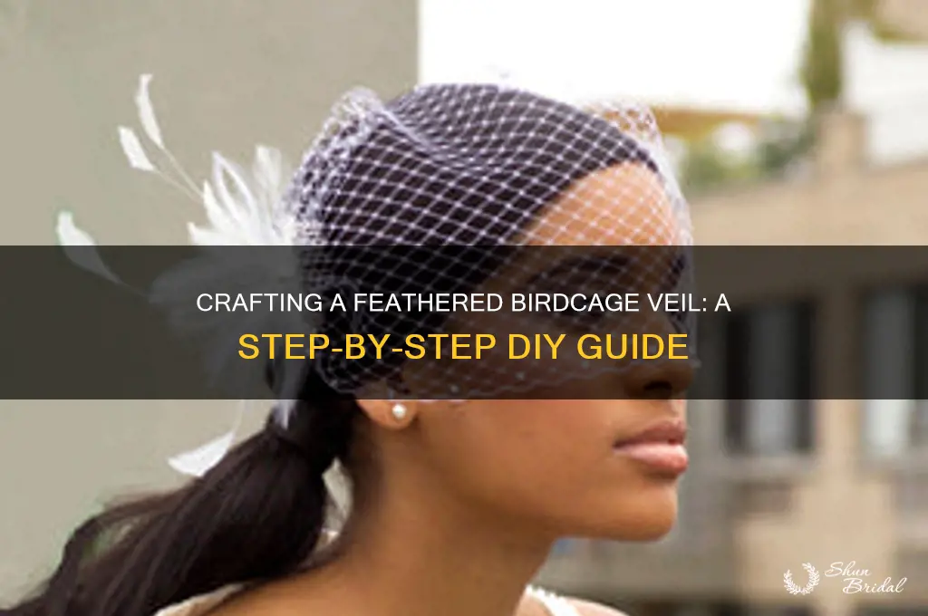 how to make a birdcage veil with feathers