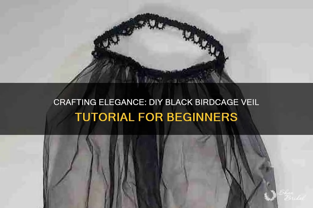 how to make a black birdcage veil