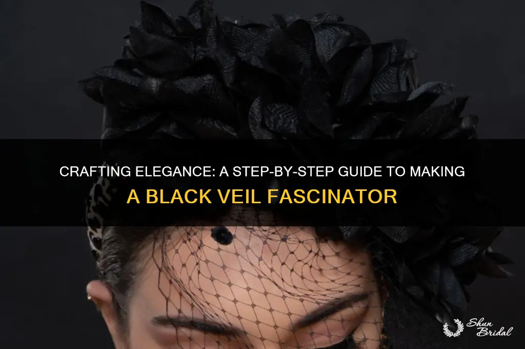 how to make a black veil fascinator