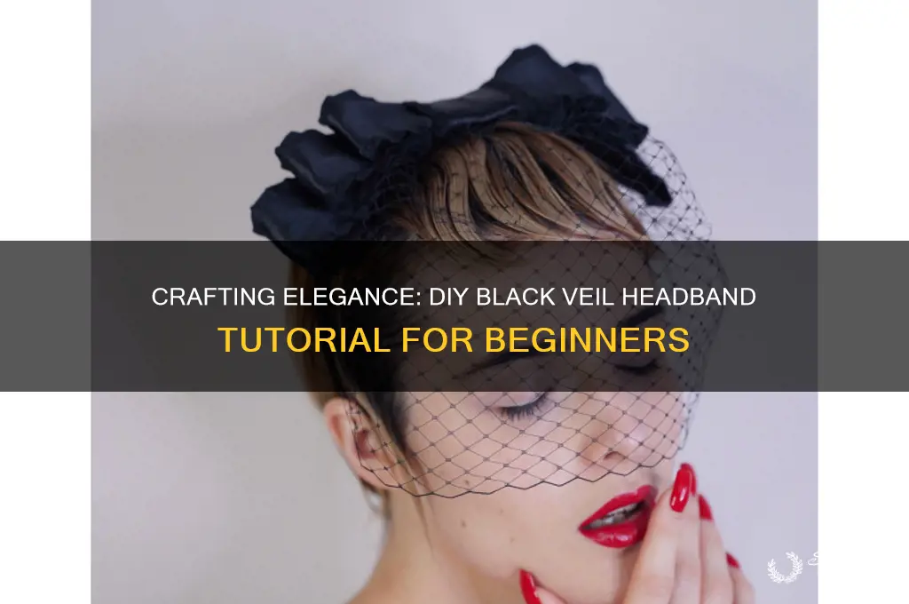 how to make a black veil headband