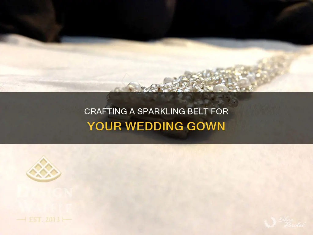 how to make a bling belt for wedding dress