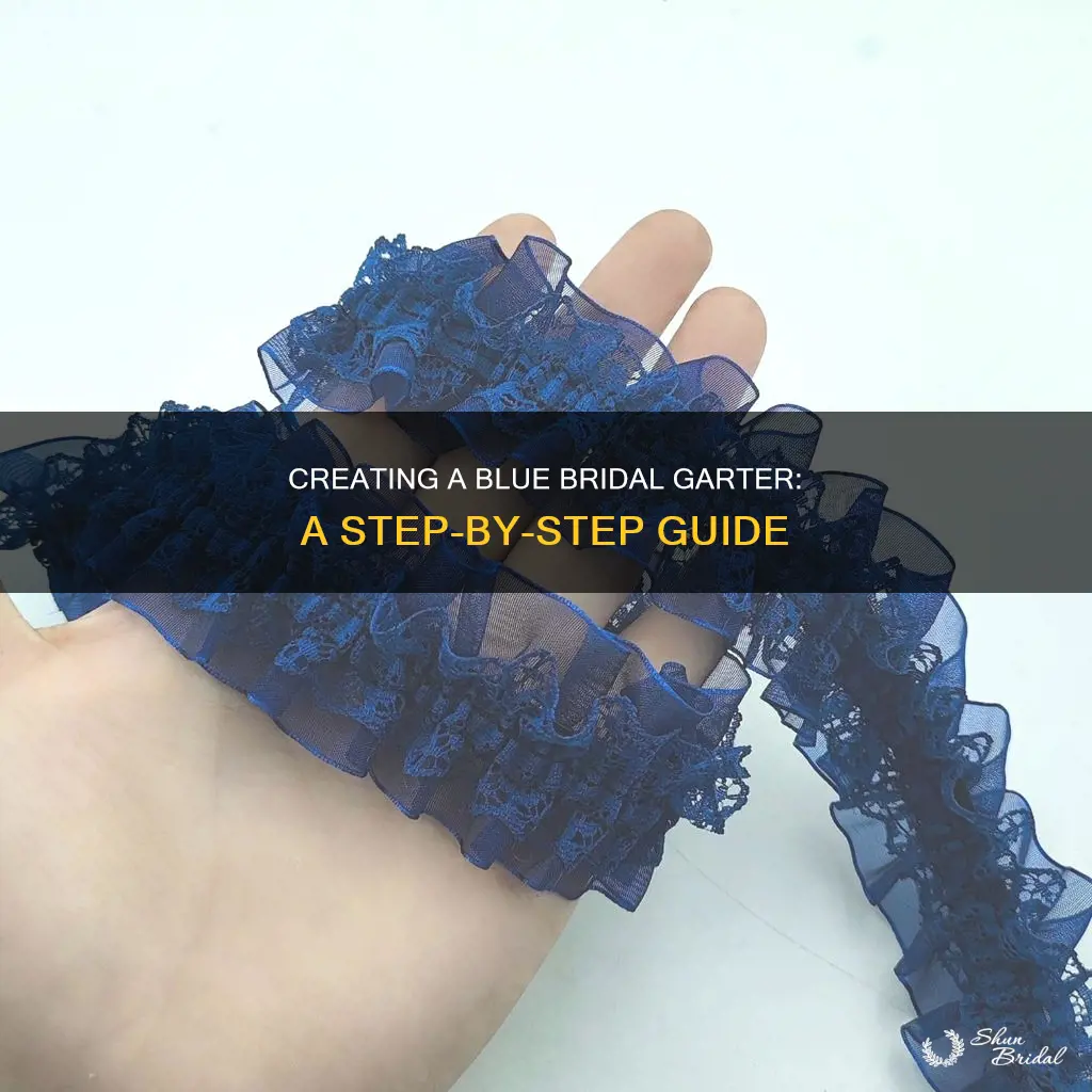 how to make a blue wedding garter