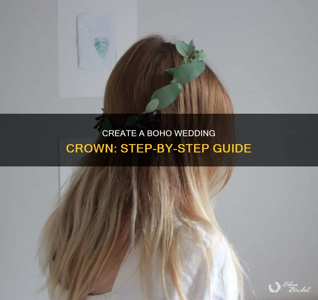 how to make a boho wedding crown